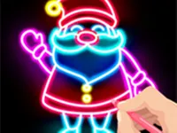 Draw Glow Christmas - Draw  amp;amp; Color image