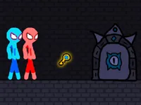 Red and Blue Stickman Rope image