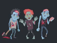 Zombies And Skeletons Coloring image